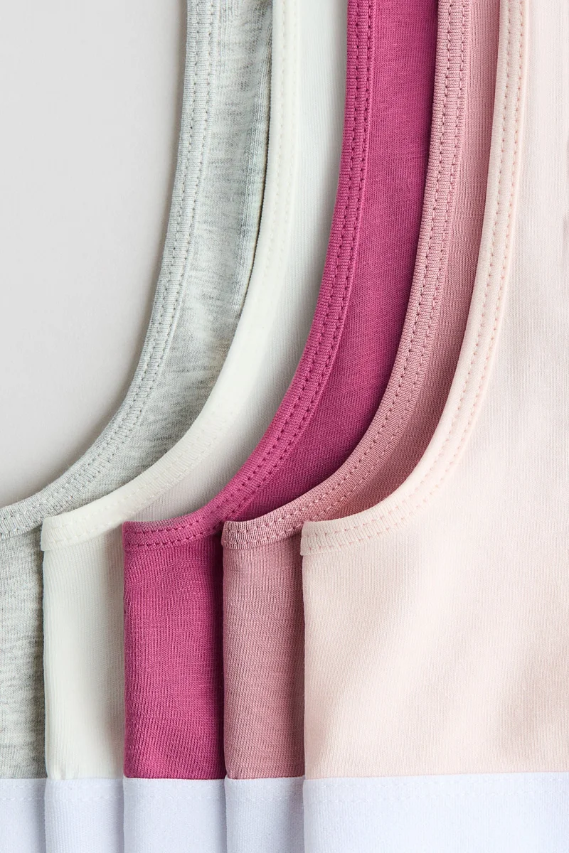 H&M 5-pack cotton crop tops